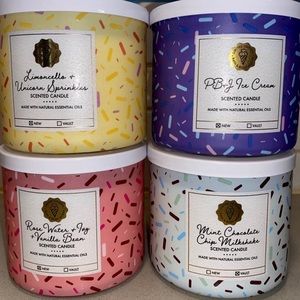 BBW Bath And Body Works ICE CREAM Candle Collection LIMITED EDITION RELE…